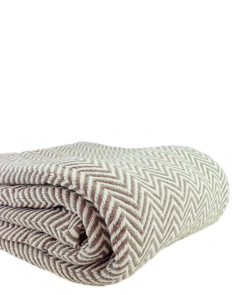 Blankets & Throws * | Melange Herringbone Blanket Home Blankets & Throws