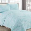 Comforters & Quilts * | Melange Barbarian Sleepy Texture Quilt Set Turquoise Home Comforters & Quilts