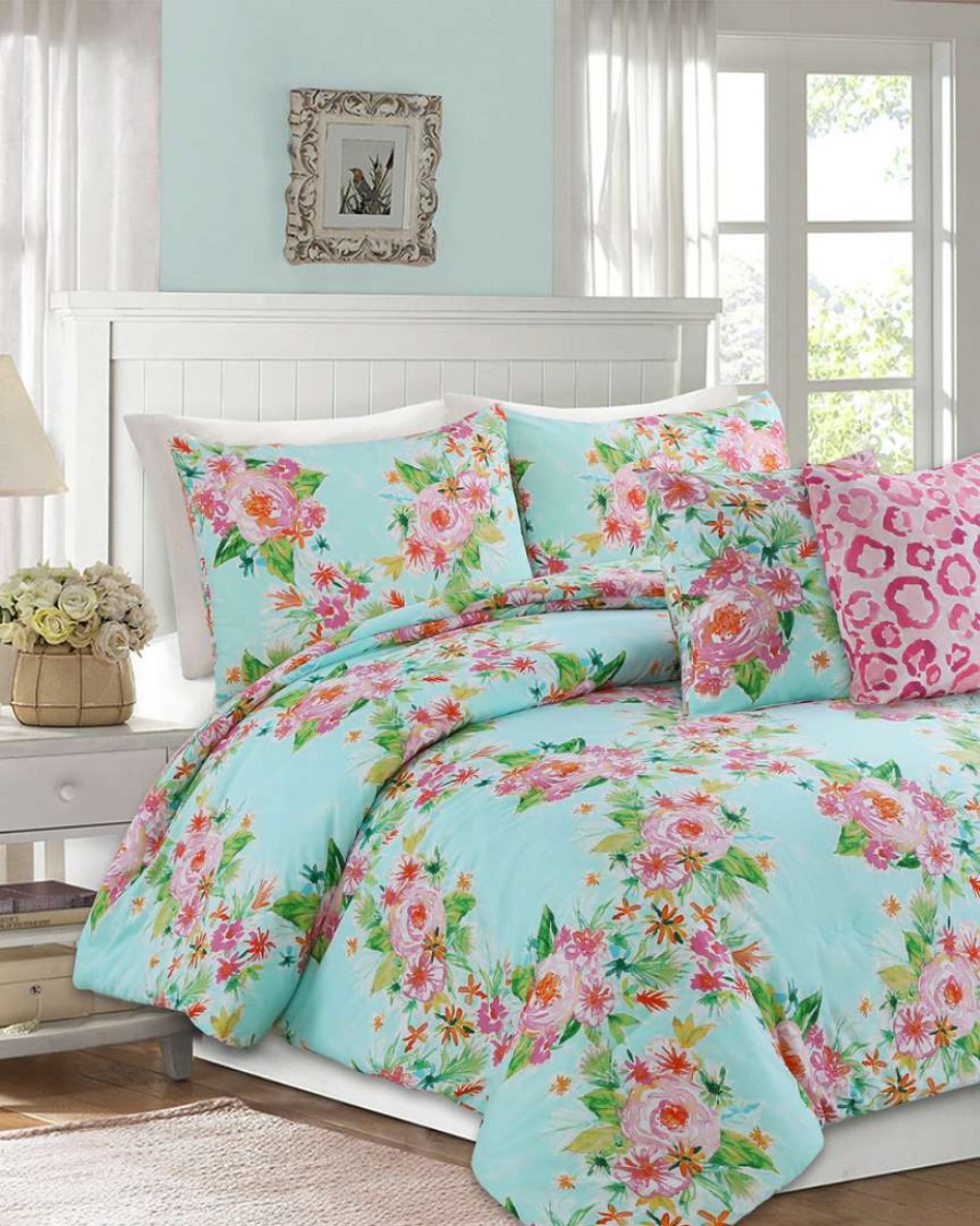 Comforters & Quilts * | Melange Barbarian Boundless Floral 3Pc Cotton Comforter Set Home Comforters & Quilts