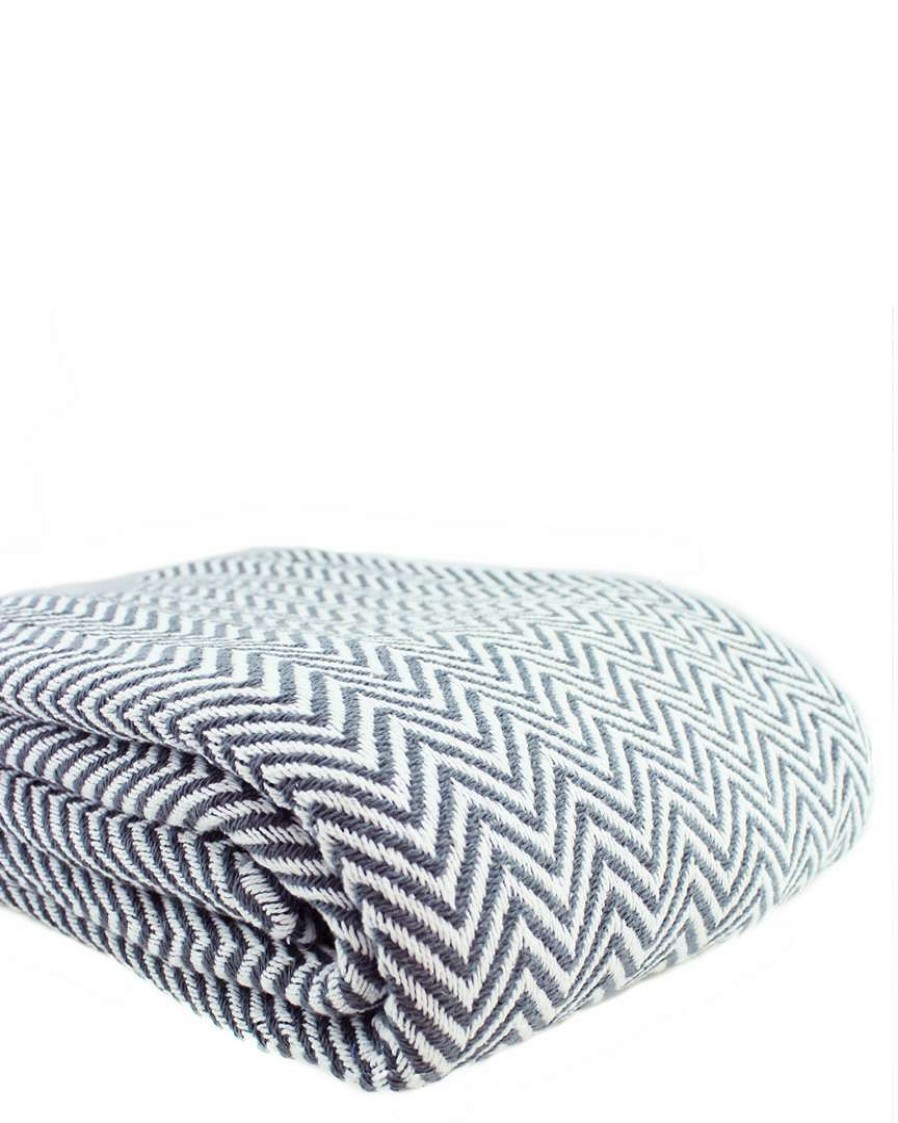 Blankets & Throws * | Melange Herringbone Blanket Home Blankets & Throws