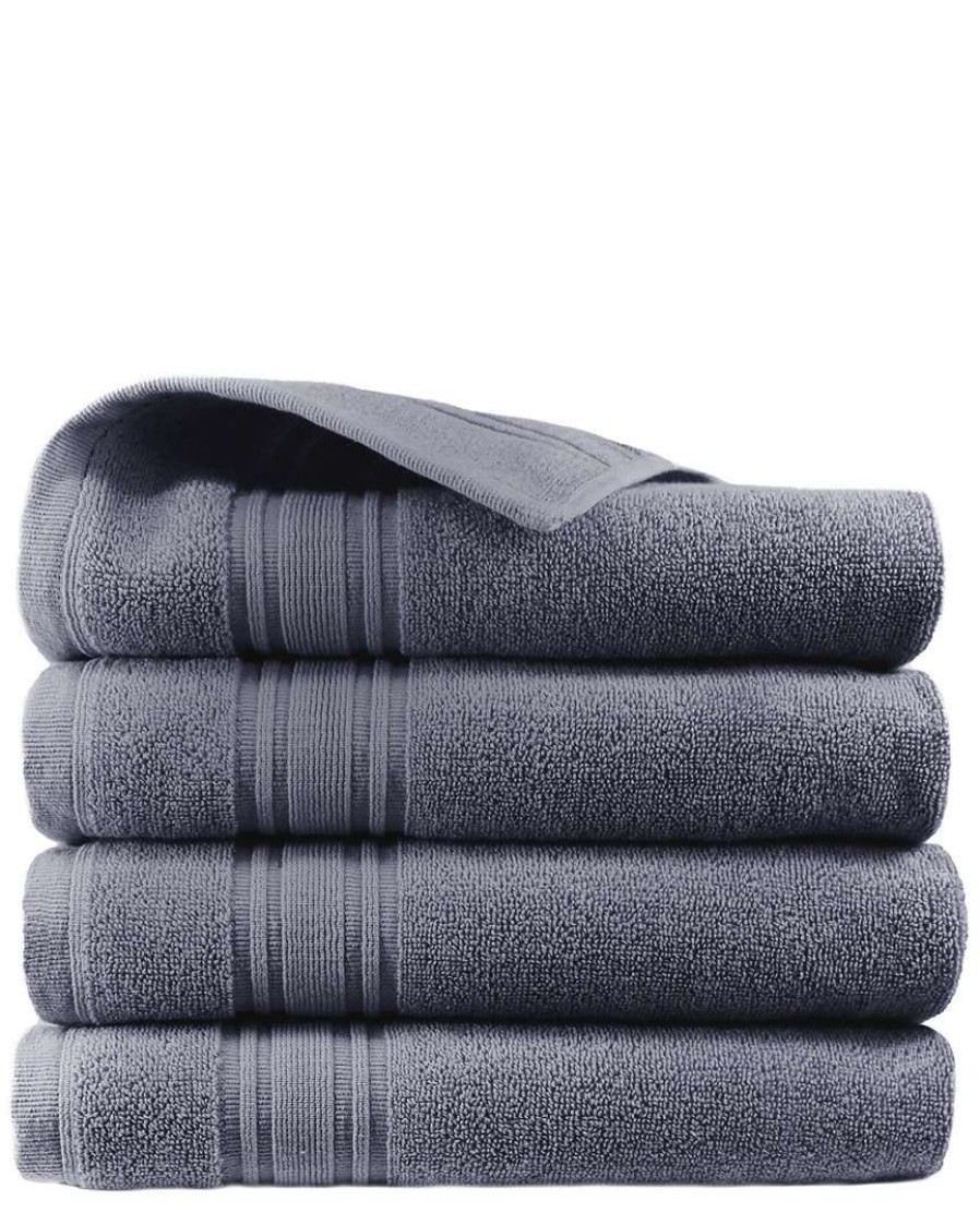 Bath Towels * | Melange 100% Turkish Cotton 4Pc Hand Towel Set Home Bath Towels