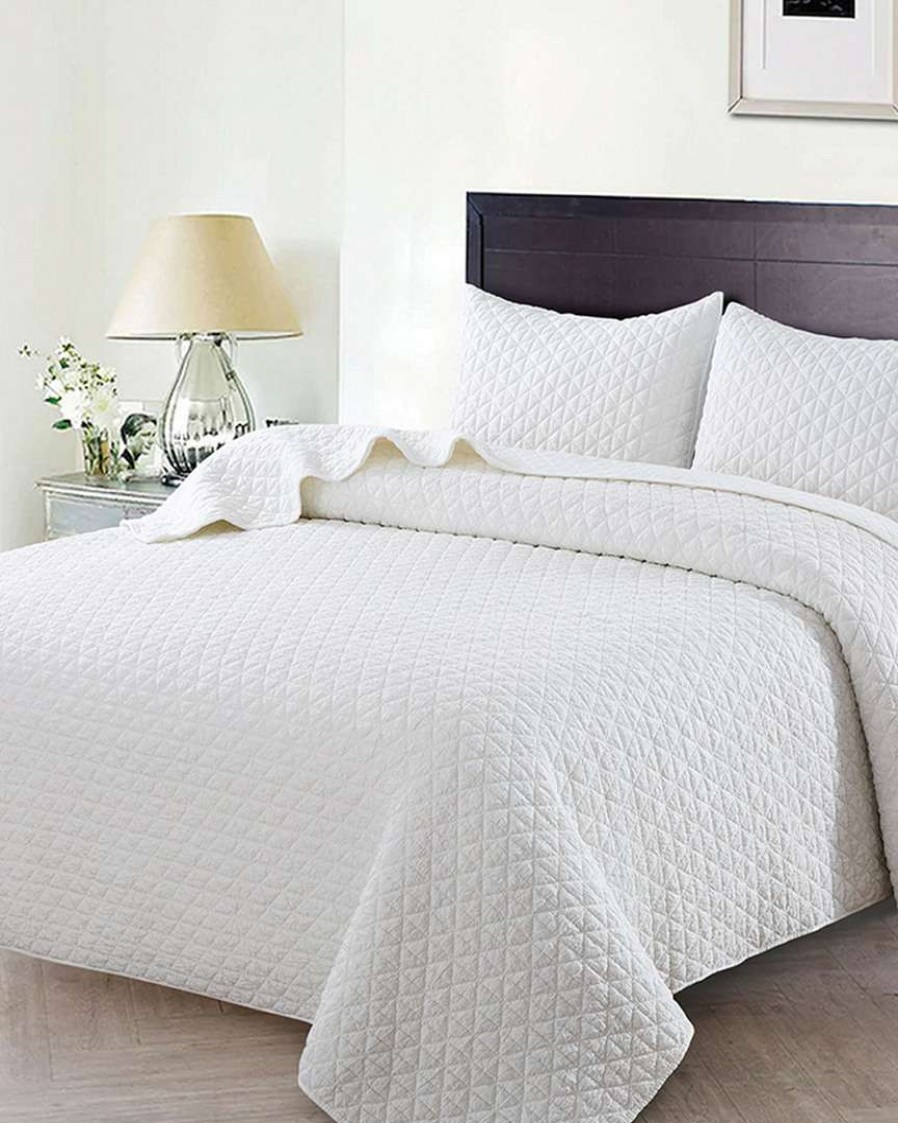 Comforters & Quilts * | Melange Home Crushed Stone Quilt Set Comforters & Quilts