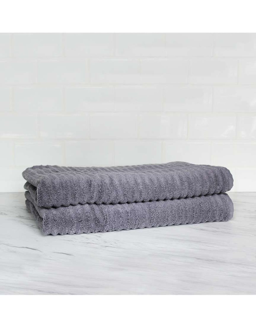 Bath Sheets * | Melange Cotton 2Pc Bath Sheet Set Home Bath Sheets