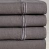 Sheets * | Melange Home Linen 2 Stripe Emb Sheet Set Sheets Grey