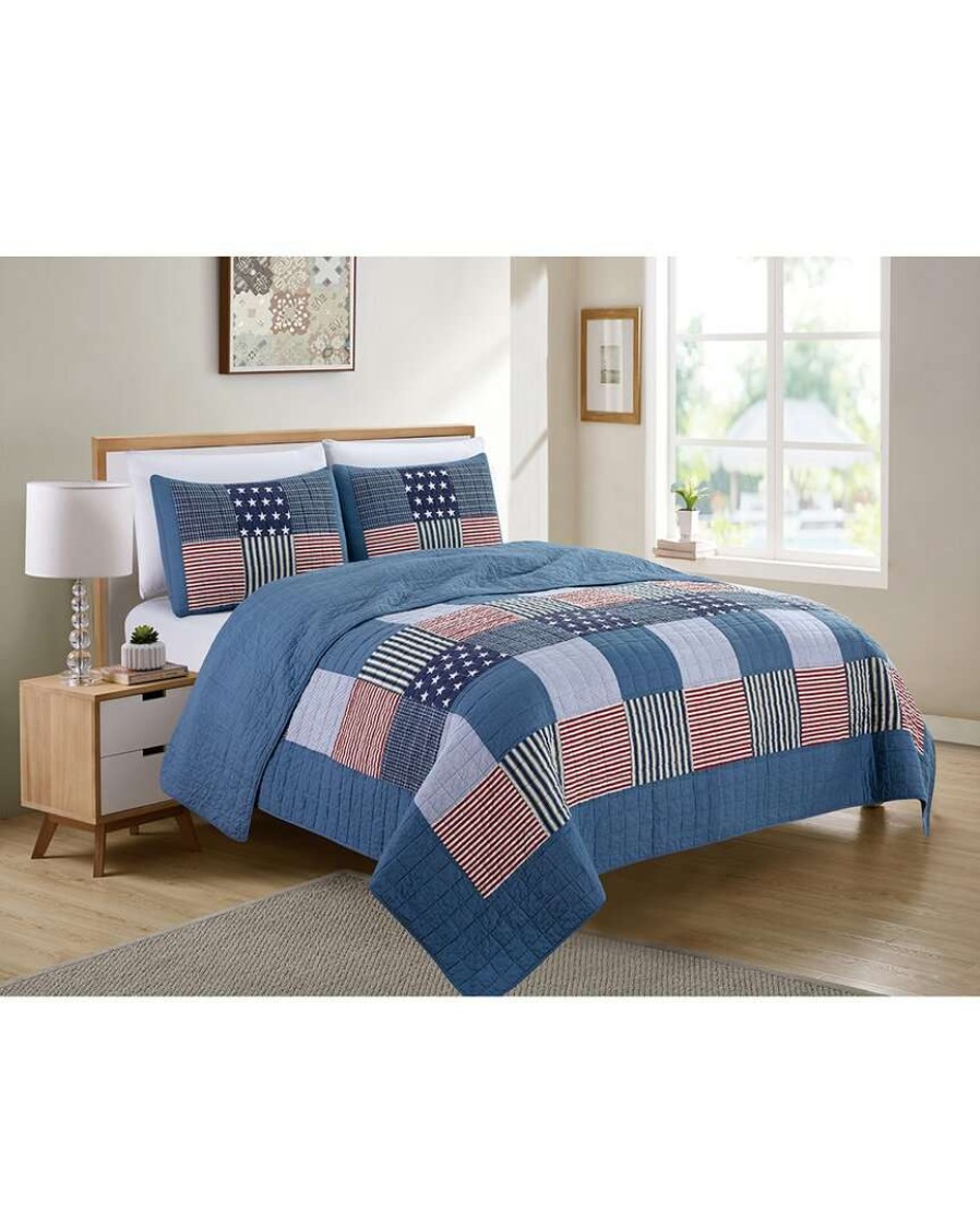 Comforters & Quilts * | Melange Americana Patchwork Quilt Set Home Comforters & Quilts