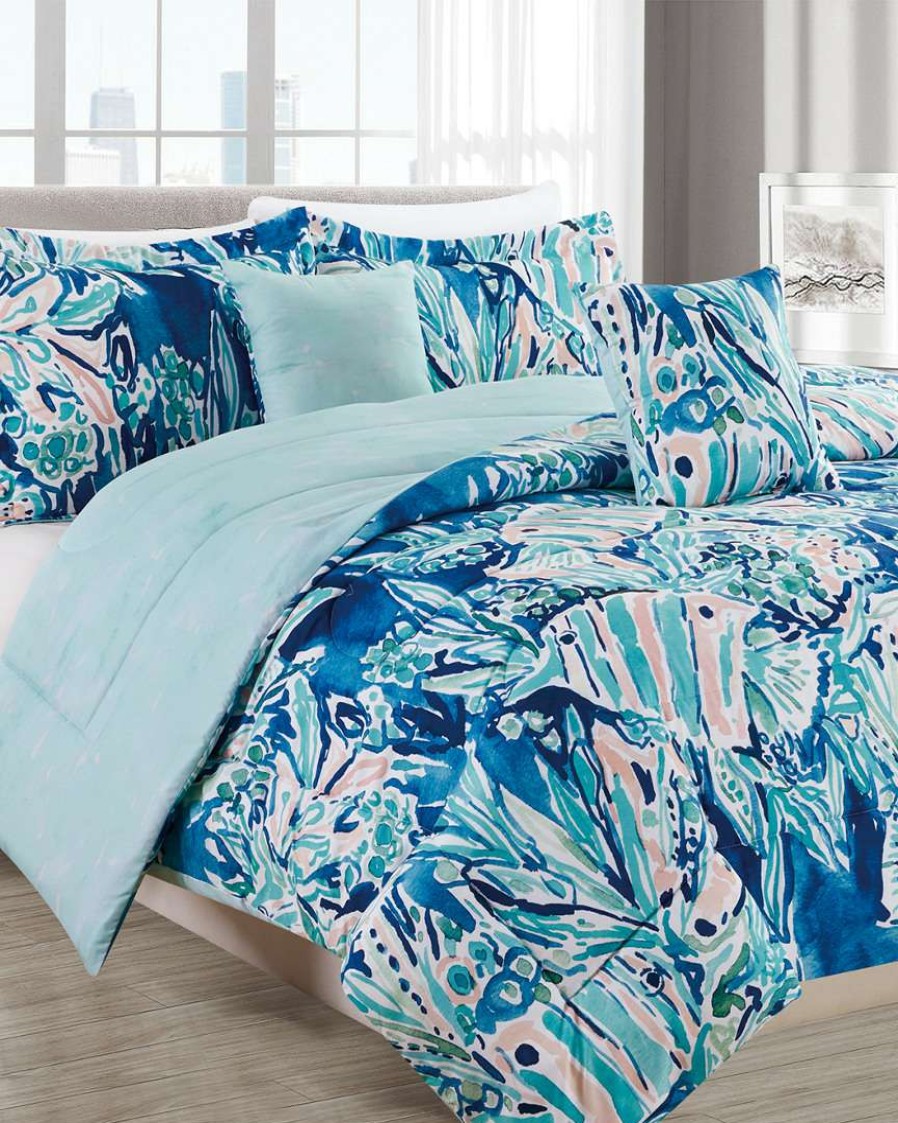 Comforters & Quilts * | Melange Barbarian Here Fishie 5Pc Comforter Set Home Comforters & Quilts