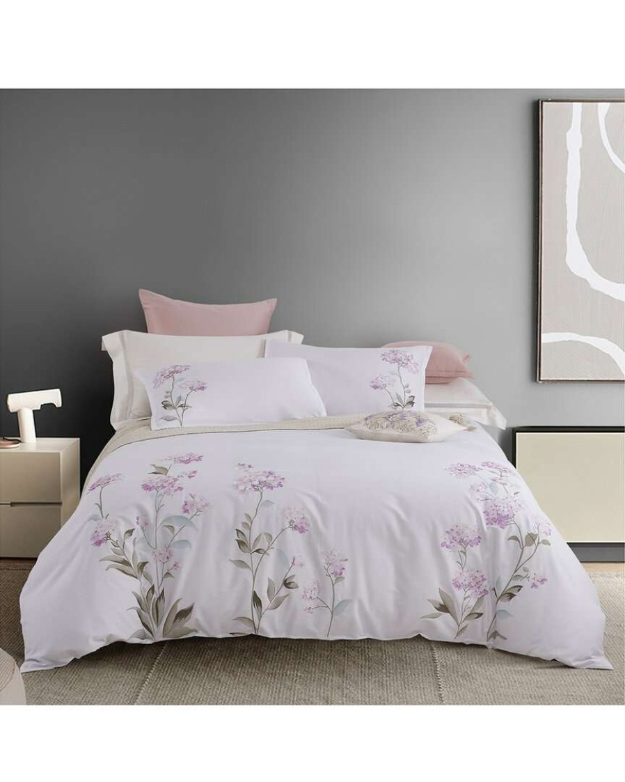 Duvet Inserts & Duvets * | Melange Home Hydrangea Embroidery 3Pc Duvet Set Duvet Inserts & Duvets