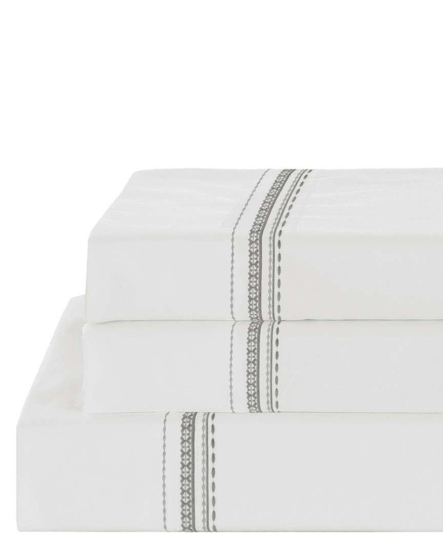 Sheets * | Melange Winsley Embroidered Sheet Set Home Sheets