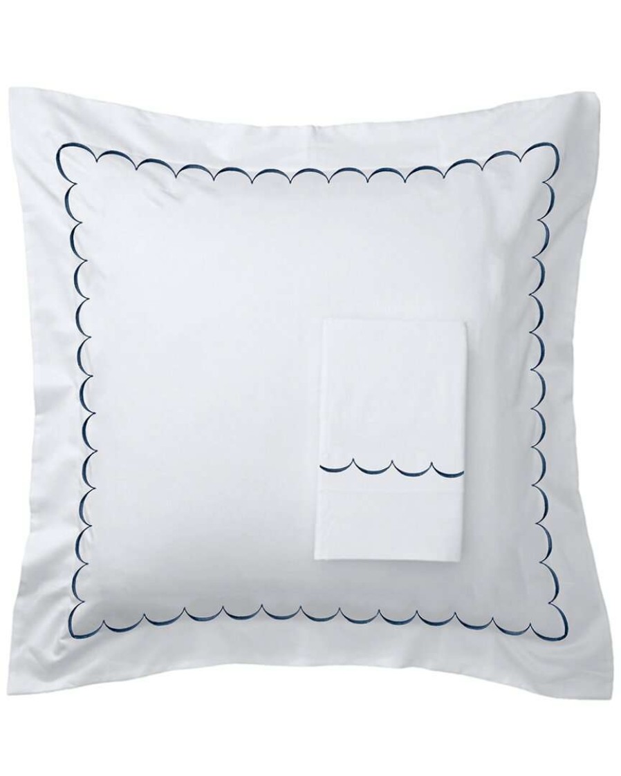 Pillowcases & Shams * | Melange Home T600 Rope Embroidered Sham Set Pillowcases & Shams