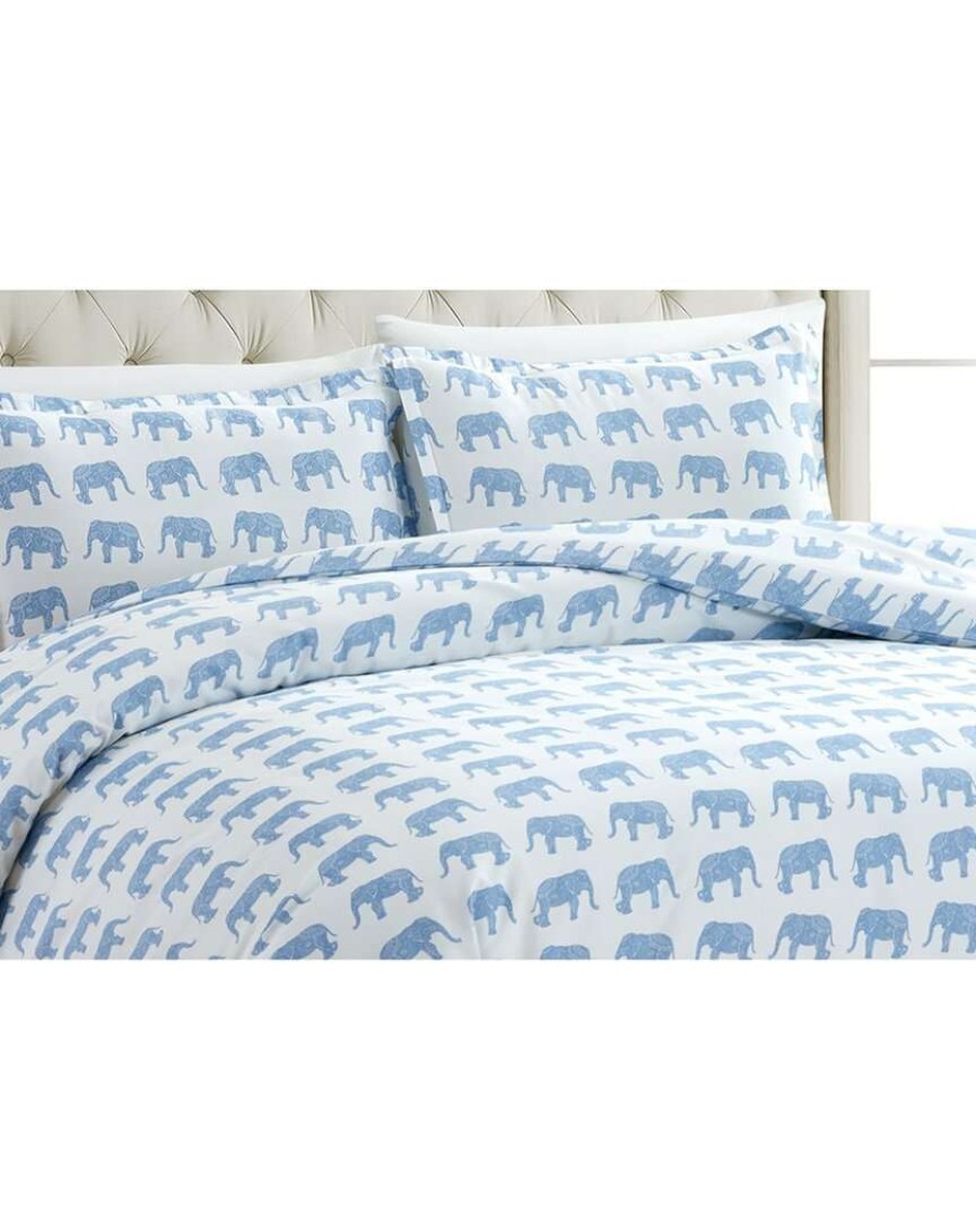 Duvet Inserts & Duvets * | Melange Home 400Tc Elephants Duvet Set Duvet Inserts & Duvets