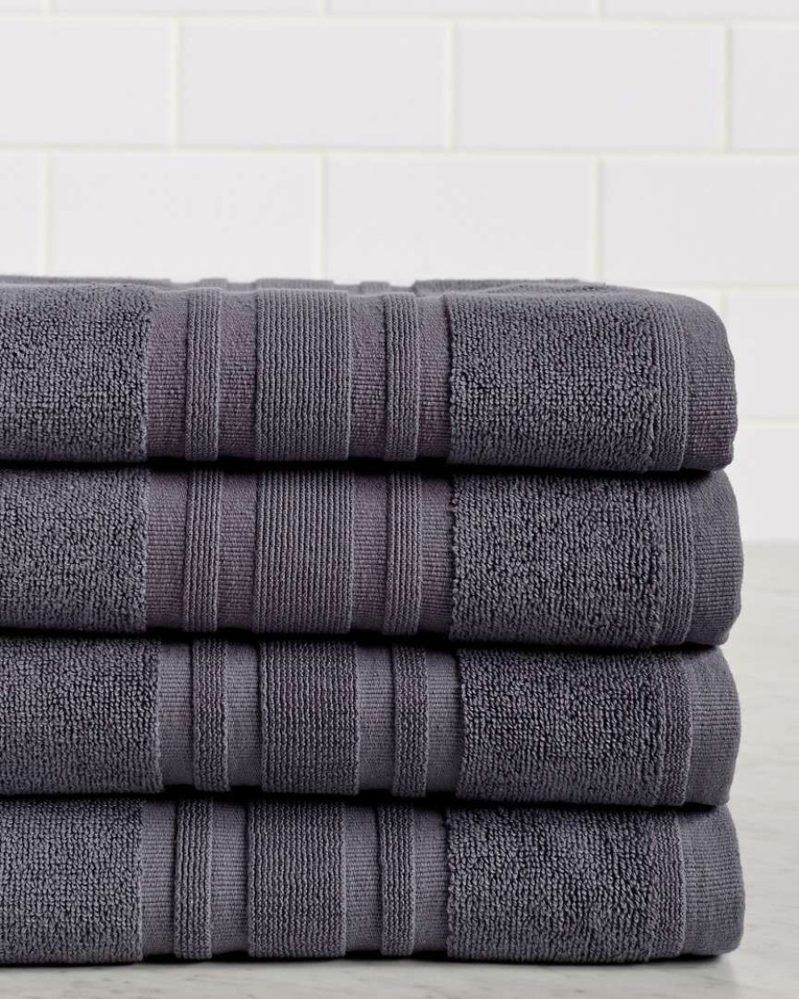 Bath Towels * | Melange Home 4Pc Turkish Cotton Towel Set Bath Towels