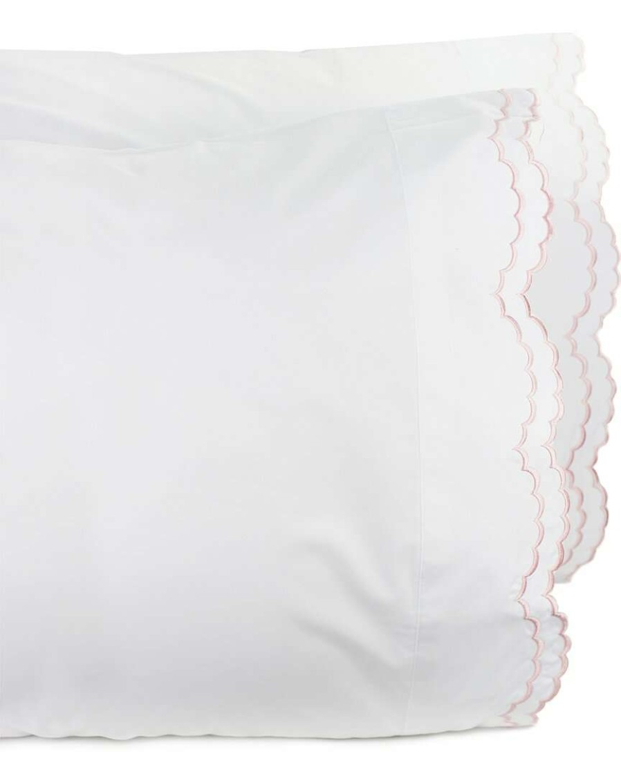 Pillowcases & Shams * | Melange Home Double Scalloped Embroidered Pillow Case Set Pillowcases & Shams