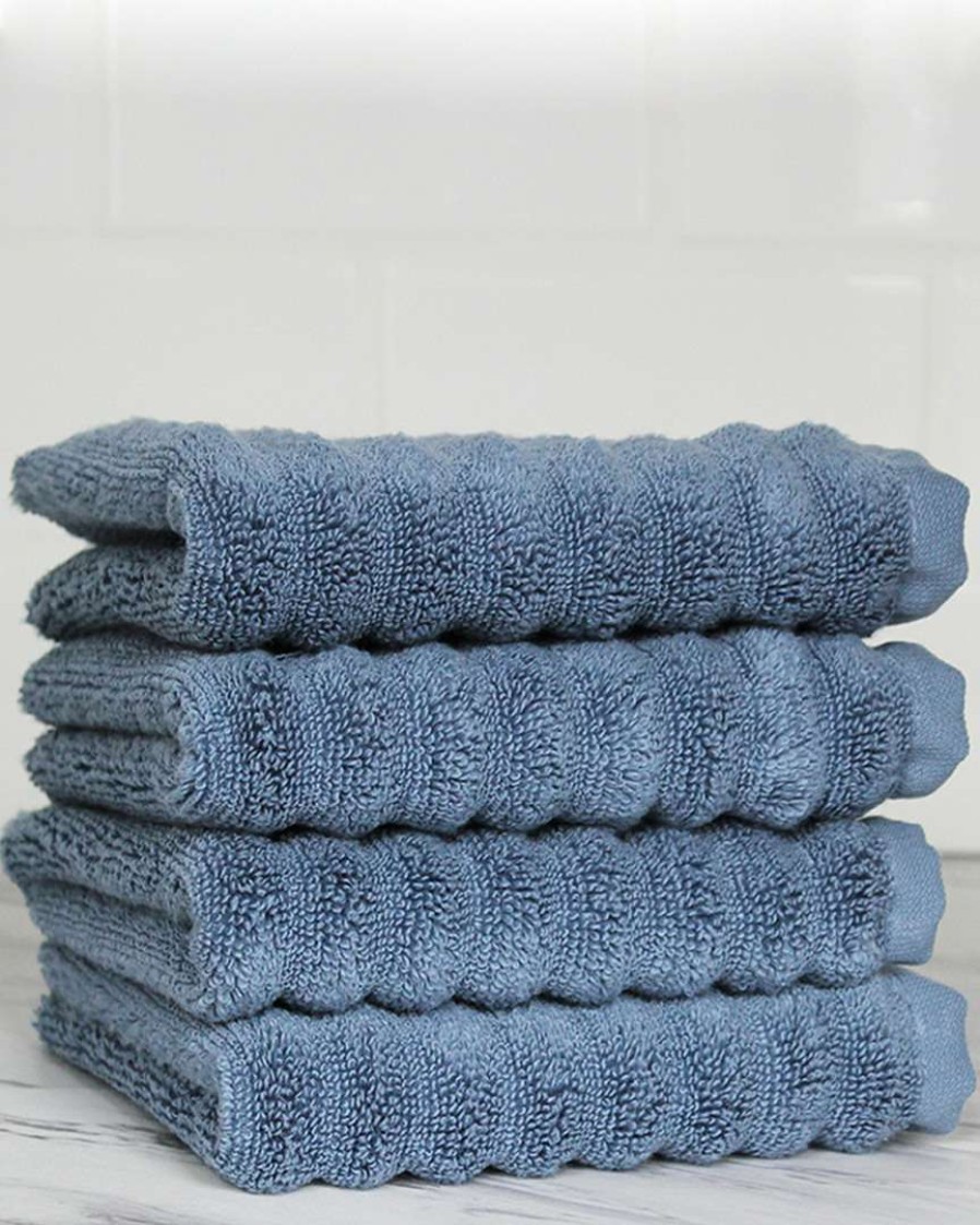 Bath Towels * | Melange Home Set Of 4 Turkish Cotton Hand Towels Bath Towels