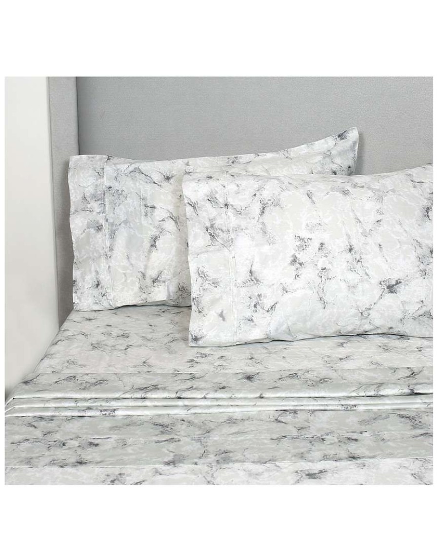 Sheets * | Melange Marble 400Tc Sheet Set Home Sheets