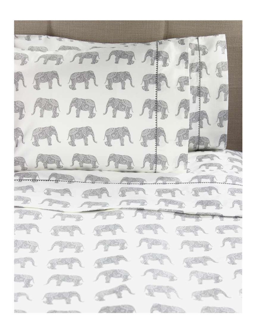 Sheets * | Melange Elephants 400Tc Sheet Set Home Sheets