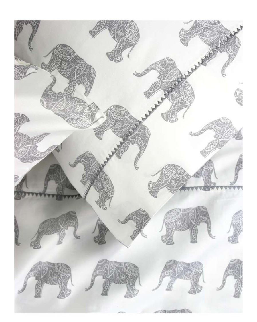 Sheets * | Melange Elephants 400Tc Sheet Set Home Sheets