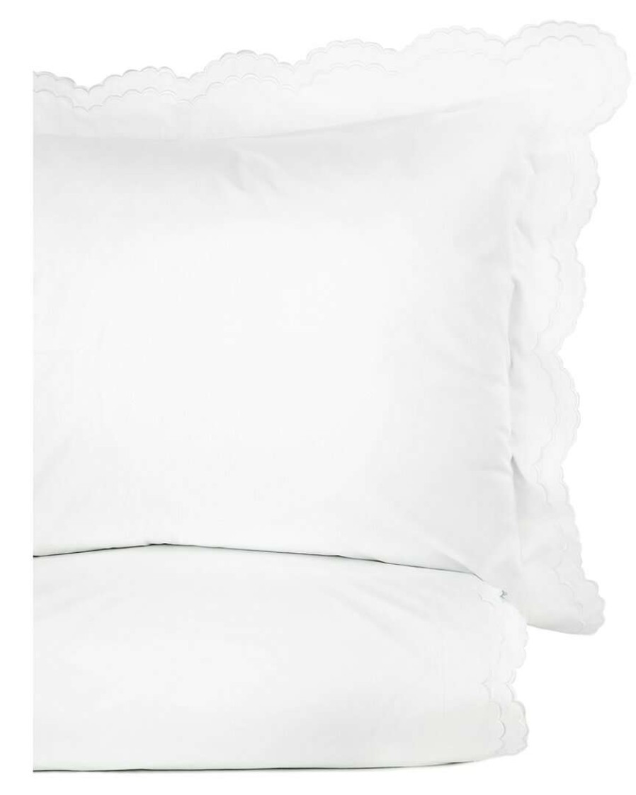 Duvet Inserts & Duvets * | Melange Home Double Scalloped Embrodiery Duvet Set Duvet Inserts & Duvets