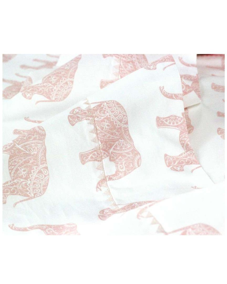 Sheets * | Melange Elephants 400Tc Sheet Set Home Sheets