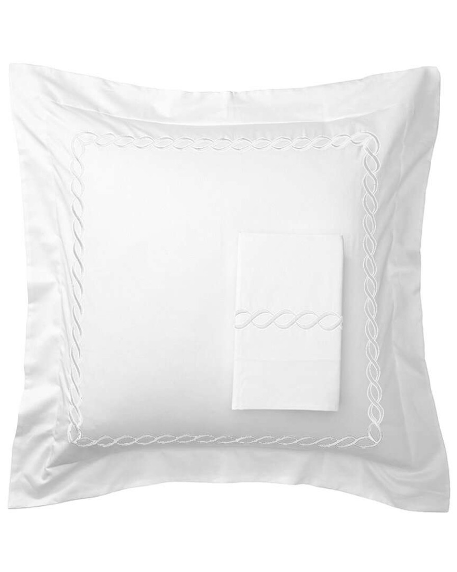 Pillowcases & Shams * | Melange Home T600 Rope Embroidered Sham Set Pillowcases & Shams